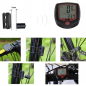 Preview: Fahrradcomputer LCD Fahrradtacho Kilometerzähler Wasserdicht kabelgebunden KM/H