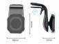 Preview: Smartphone Halter KFZ mit Magnet und schwarzem kompaktem Design.