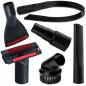 Preview: Product Features:  • Universal 6‑piece vacuum nozzle set • Ø35 mm connection with adapter • Suitable for most vacuum cleaners • Crevice nozzles, brushes & upholstery tools • Durable plastic construction • Easy installation and quick change