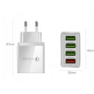 Preview: USB Netzteil schwarz oder weiß – platzsparendes Schnellladegerät für qeqmehrere Geräte.