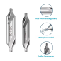Preview: HSS Zentrierbohrer 60° DIN333 Form A – Anbohrer geschliffen Ø1–10 mm Universal
