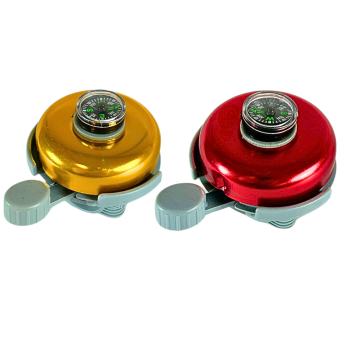 Fahrradklingel mit Kompass Rot Gold