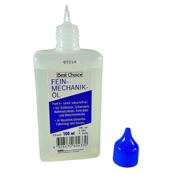 Feinmechanikeröl 100 ml – harz‑ und säurefreies Öl für Präzisionsmechanik.