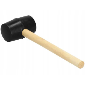 Gummihammer Schwarz 220g Schonhammer Bodenhammer Holzgriff 25cm Fliesen Pflaster Montage