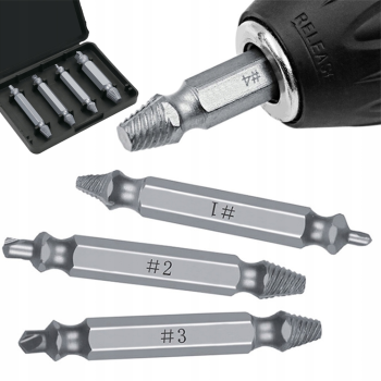 Schraubenausdreher Set 4tlg Links Ausdreher Schraubenlöser 2–12 mm 1/4 Zoll Werkzeug