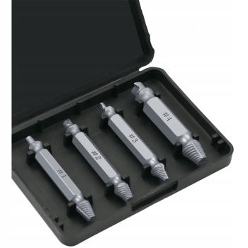 Preview: Schraubenausdreher Set 4tlg Links Ausdreher Schraubenlöser 2–12 mm 1/4 Zoll Werkzeug