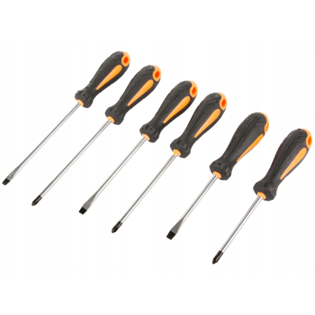 Preview: Schraubendreher Set 6tlg Magnetisch Cr-V Kreuz Schlitz PH1 PH2 PH3 Schraubenzieher Werkzeug