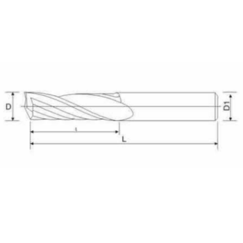 Preview: VHM Einzahnfräser DLC-beschichtet oder poliert Ø3–12 mm – Alufräser Kunststofffräser MDF Holzfräser CNC Fräswerkzeug
