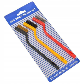 Drahtbürsten Set 3er Messing Nylon Stahl Reinigungsbürsten Metallbürsten Handbürsten Universal