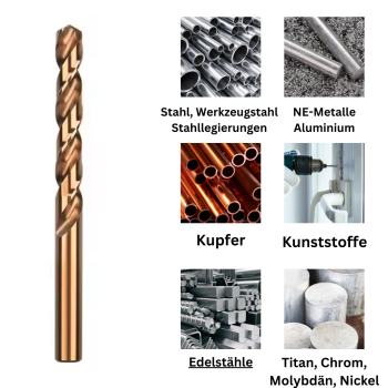 Preview: Cobalt Bohrer für Edelstahl – hitzebeständig und langlebig.