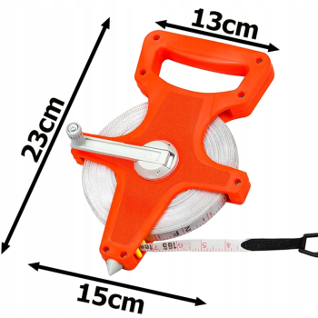 Rollbandmaß 30m 50m Maßband Messband Glasfaser Kapselmaßband Rollmeter mit Kurbel