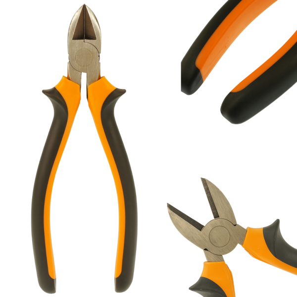 Professional 160mm side cutter cutting a wire