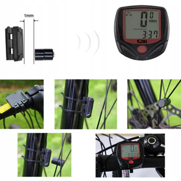 Fahrradcomputer LCD Fahrradtacho Kilometerzähler Wasserdicht kabelgebunden KM/H