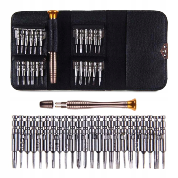 Feinmechaniker Schraubendreher Set 25in1 Präzisions Schraubendreher Bitset Handy Laptop Uhr Reparatur Werkzeug Etui
