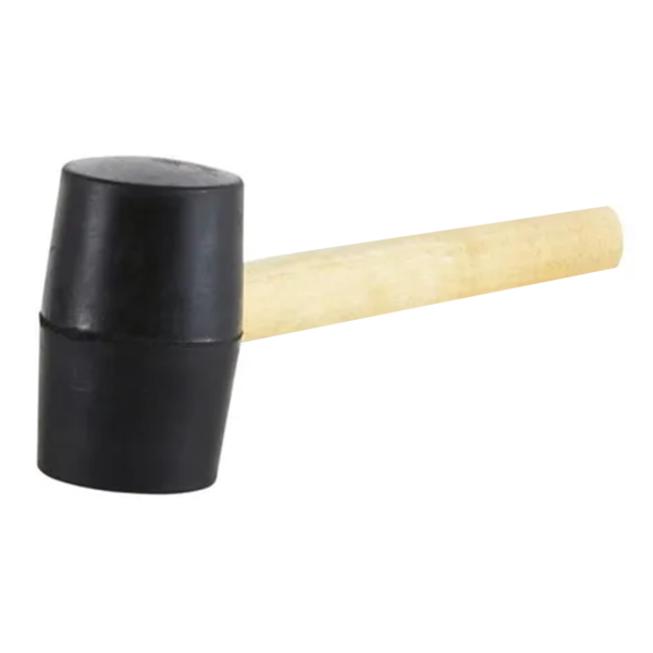 Gummihammer Schwarz 220g Schonhammer Bodenhammer Holzgriff 25cm Fliesen Pflaster Montage