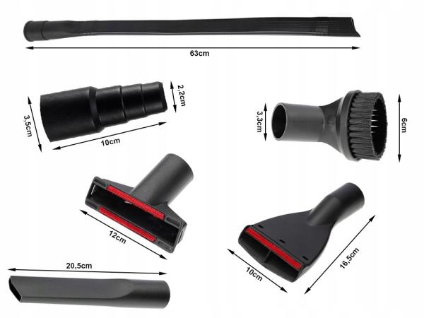 Staubsauger Düsen‑Set 6‑teilig Ø35 mm – universelles Zubehör für Haushalt und Möbel.