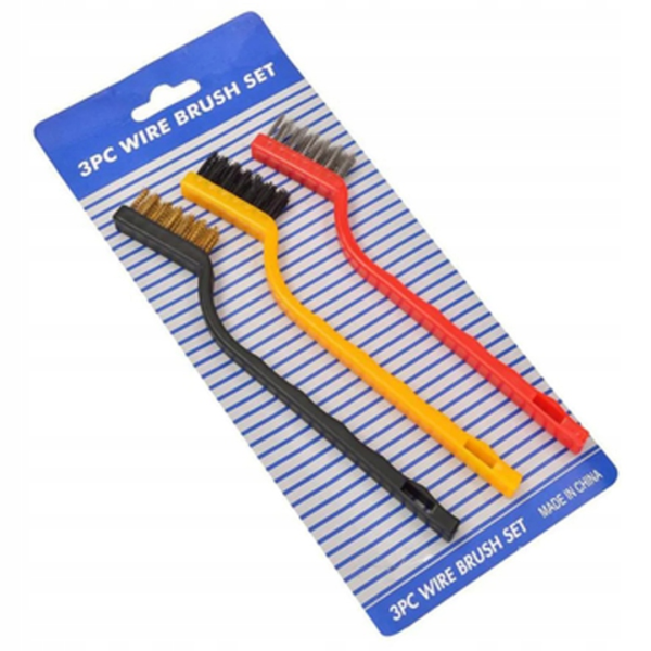 Drahtbürsten Set 3er Messing Nylon Stahl Reinigungsbürsten Metallbürsten Handbürsten Universal