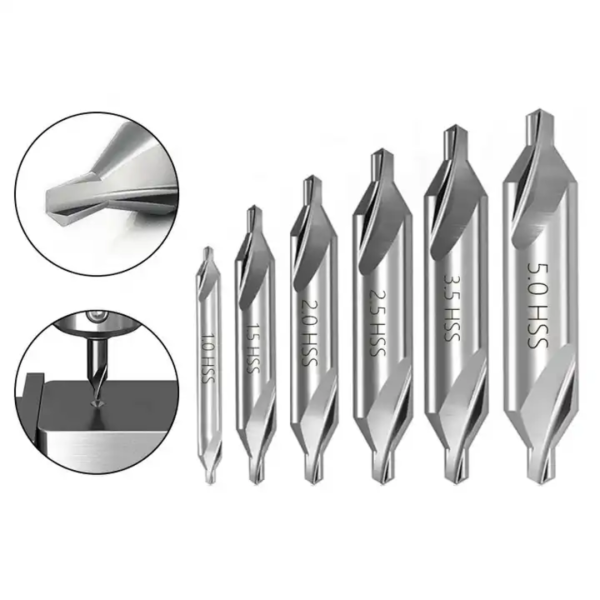 Metall Zentrierbohrer DIN333 Form A – perfekt für Werkstatt und CNC.