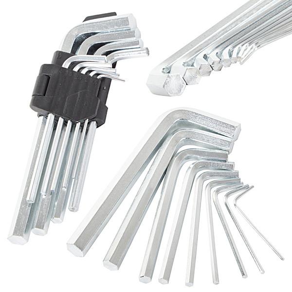Inbusschlüssel Set Innensechskant 1,5–10mm Sechskantschlüssel Kurz Mittel Lang