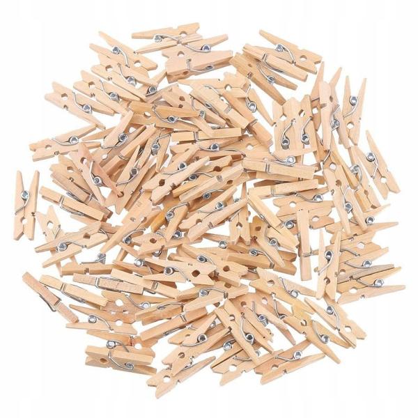 Mini Wäscheklammern Holz Natur