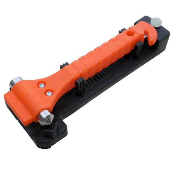 Nothammer mit Gurtschneider für KFZ – Sicherheitswerkzeug für Notfälle im Auto.