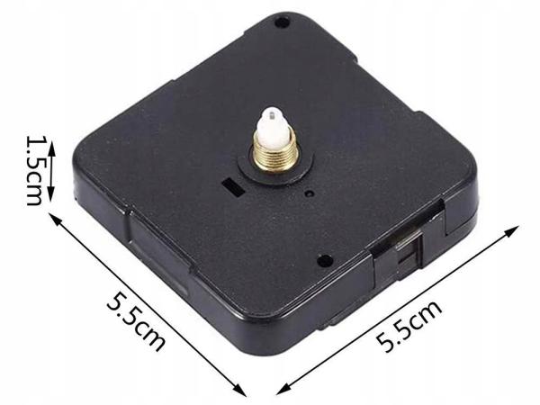 Quarz Wanduhrwerk schwarz – ideal für Reparatur und Austausch.